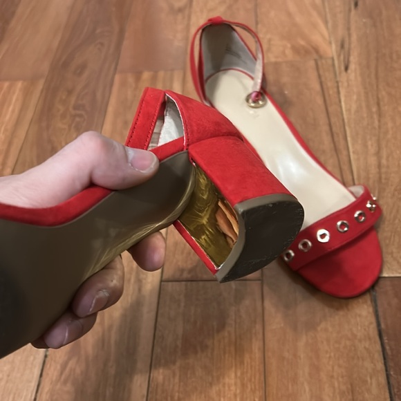 Expression heels π  size 8 red gold - Picture 3 of 4